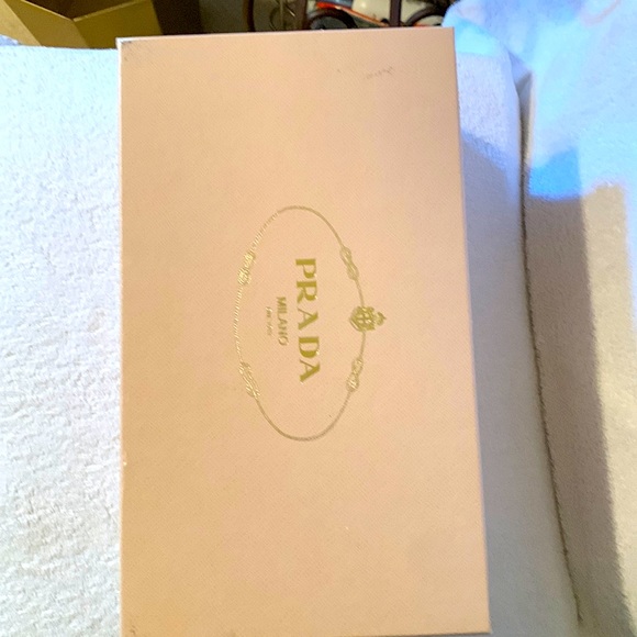 Prada Vernice 3 Sandals Black Patent Leather T Strap with Silver Details - Picture 2 of 6